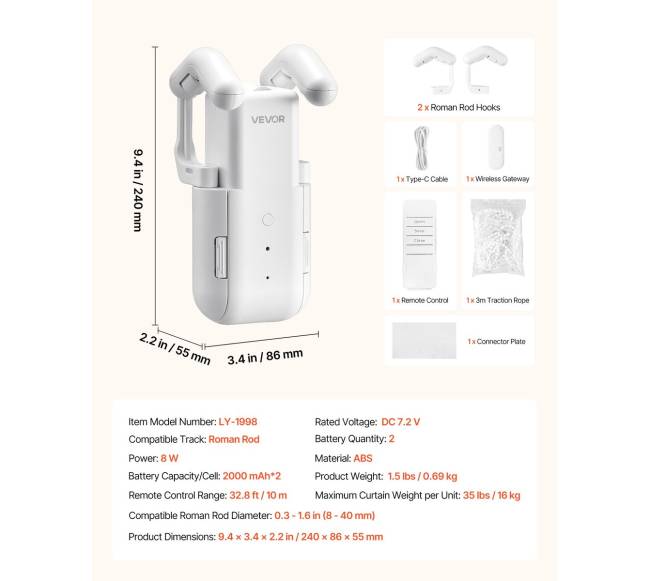 Automatinis užuolaidų atidarytuvas su nuotoliniu valdymu6