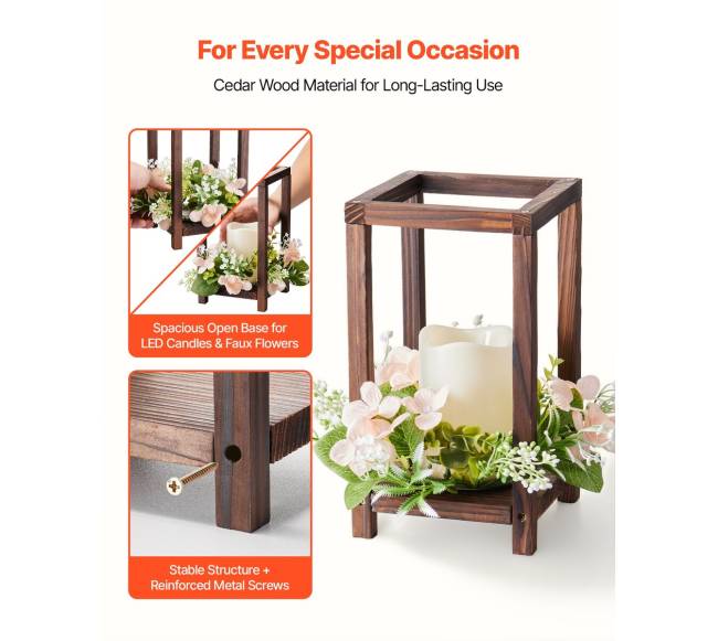 Medinės vestuvių žibintų puošmenos2