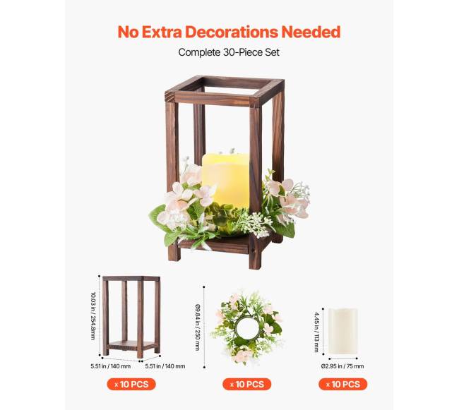 Medinės vestuvių žibintų puošmenos3