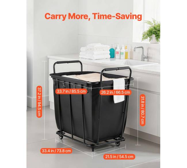 Skalbinių ir pirkinių vežimėlis su ratukais2