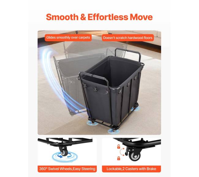 Skalbinių ir pirkinių vežimėlis su ratukais3