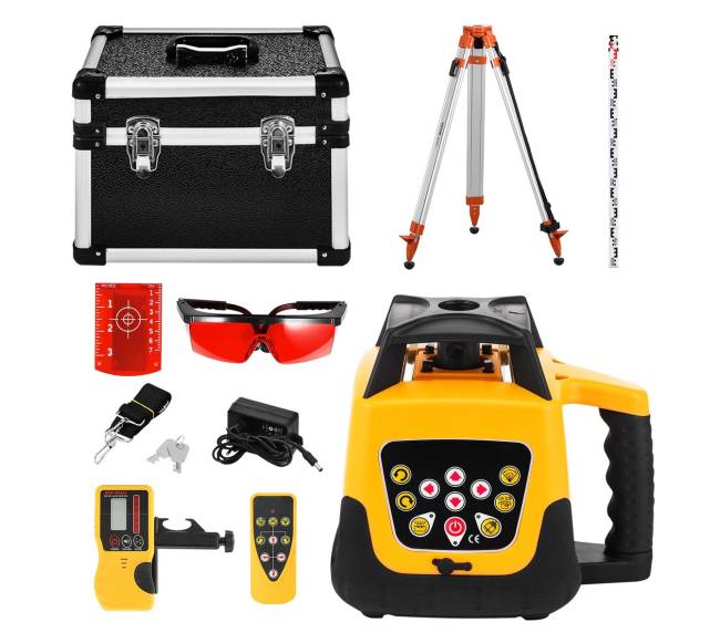 Rotacinis lazerinis lygio rinkinys su trikoju0