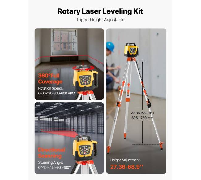 Rotacinis lazerinis lygio rinkinys su trikoju1