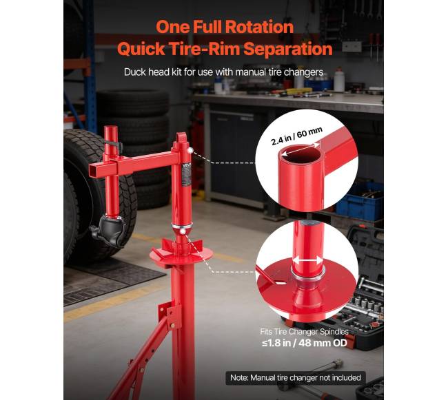 rankiniu būdu keičiama padangų galvutė, 406-533 mm ratai1