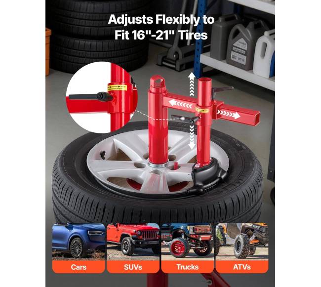 rankiniu būdu keičiama padangų galvutė, 406-533 mm ratai2