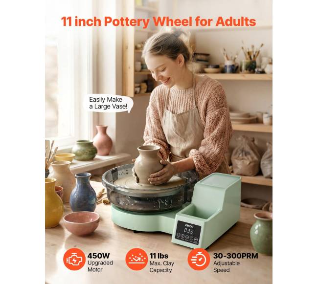 Elektrinis keramikos ratas su aliuminio stalu, 28 cm1