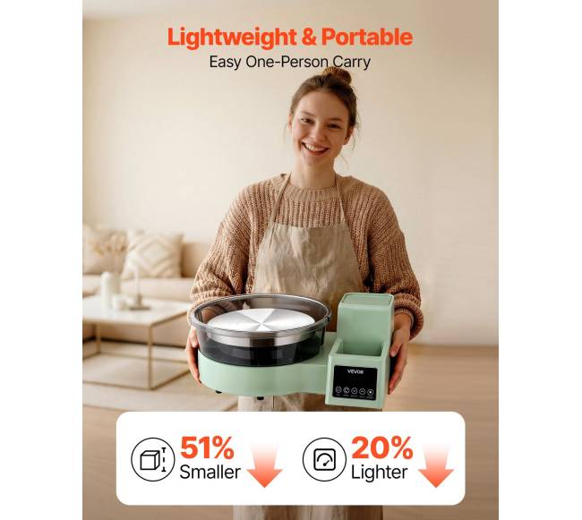 Elektrinis keramikos ratas su aliuminio stalu, 28 cm2