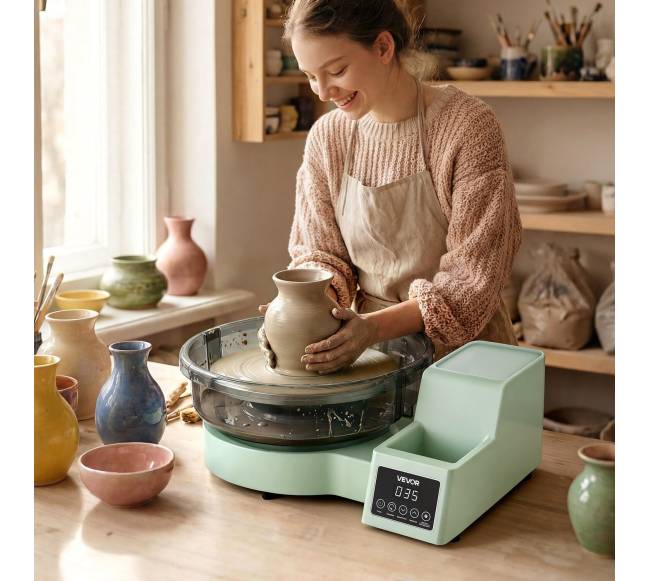 Elektrinis keramikos ratas su aliuminio stalu, 28 cm7