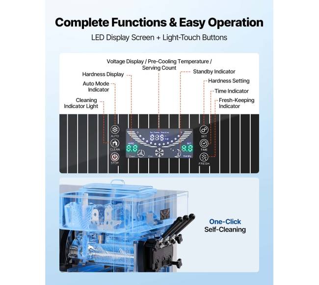 komercinė ledų gaminimo mašina su 3 skoniais3