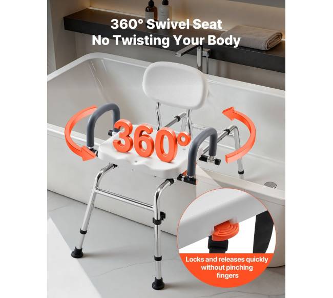 Neslystančia dušo kėdė su pasukamu sėdynės2