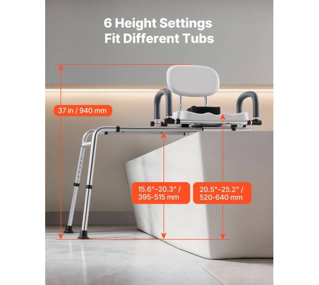 Neslystančia dušo kėdė su pasukamu sėdynės3