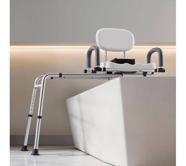 Neslystančia dušo kėdė su pasukamu sėdynės7