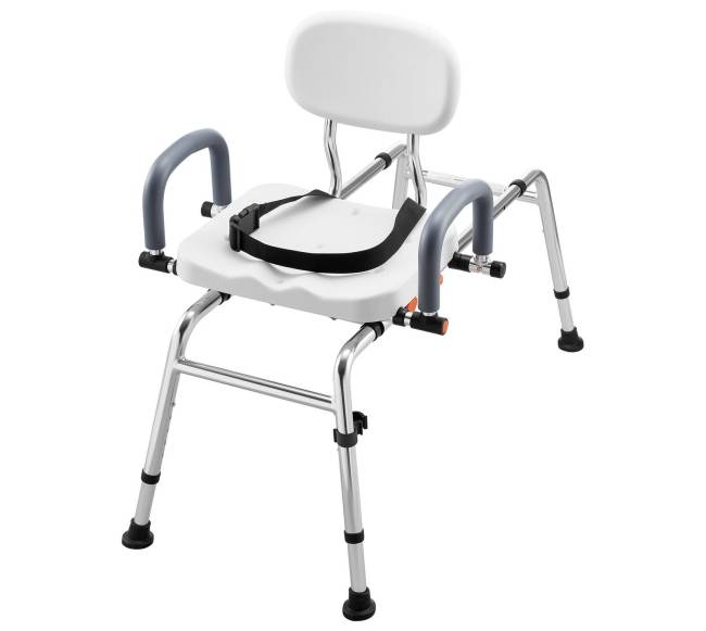 Neslystančia dušo kėdė su pasukamu sėdynės9