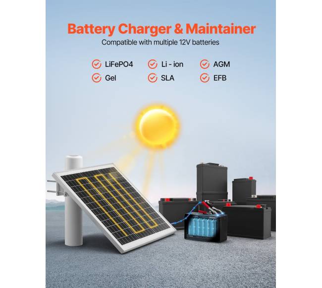 20W saulės baterijų įkroviklis su valdikliu3