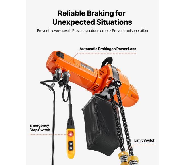 1000 kg elektrinis grandininis keltuvas su 6 m pakėlimo aukščiu4