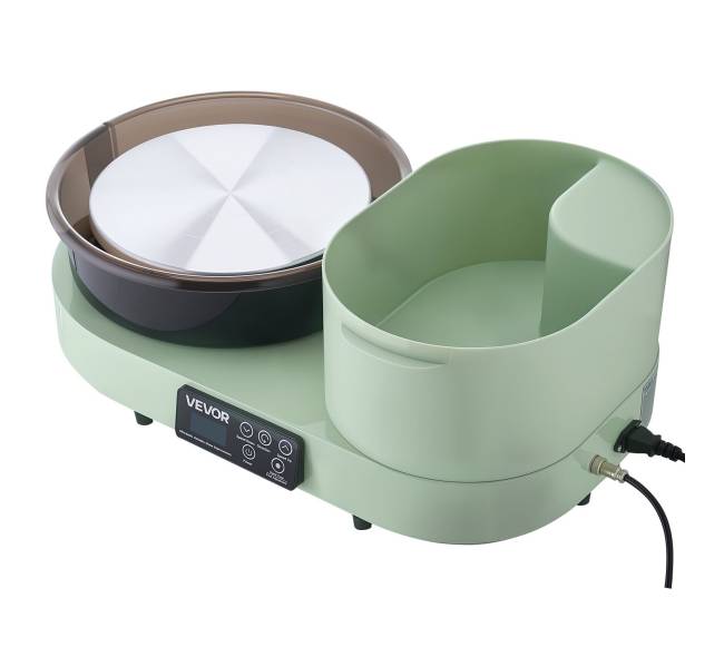 Elektrinis puodų žiedimo ratas 28 cm su pėdalu10