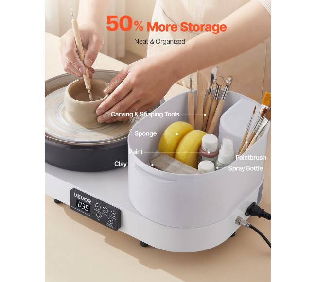 Keramikos žiedimo ratas su aliuminiu 28 cm stalu5