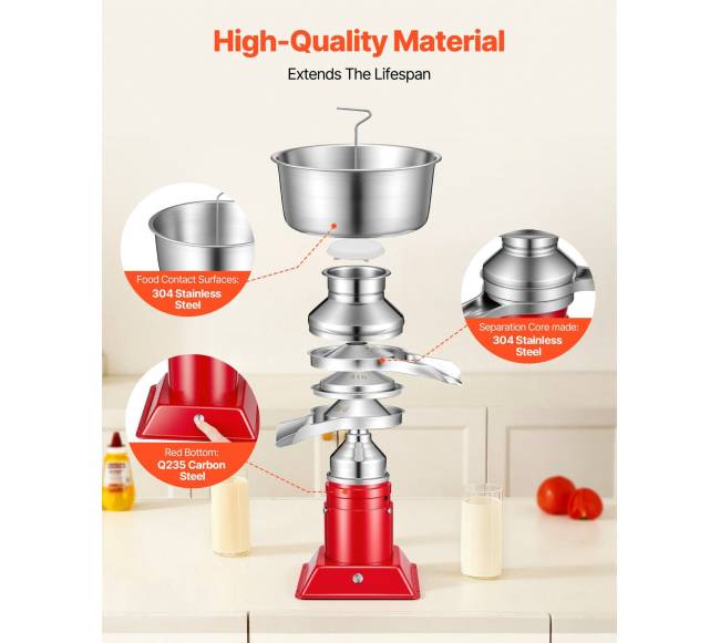 Elektrinis pieno grietinėlės separatorius, 4.5L talpa1