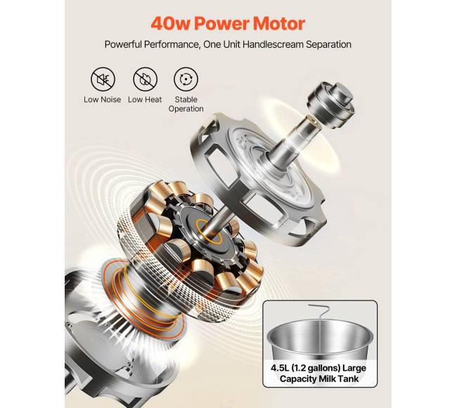Elektrinis pieno grietinėlės separatorius, 4.5L talpa2