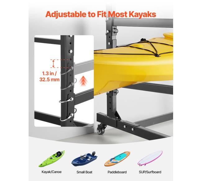 Dviejų baidarių laikiklis su ratukais2