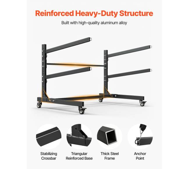 Dviejų baidarių laikiklis su ratukais3