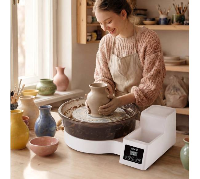 Elektrinis puodų žiedymo ratas su pedalais7