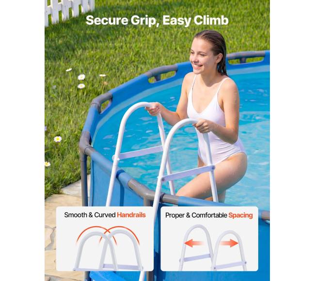 Baseino kopėčios, 3 laipteliai ir C rėmas, įėjimuiišėjimui4