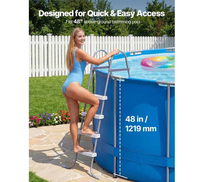 Baseino kopėčios 121,9 cm aukščio sienoms1