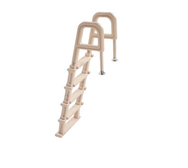 Baseino kopėčios su 5 pakopomis ir turėklais8