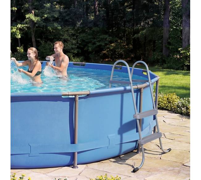 Antžeminės baseino kopėčios, plieninis dviejų pakopų7