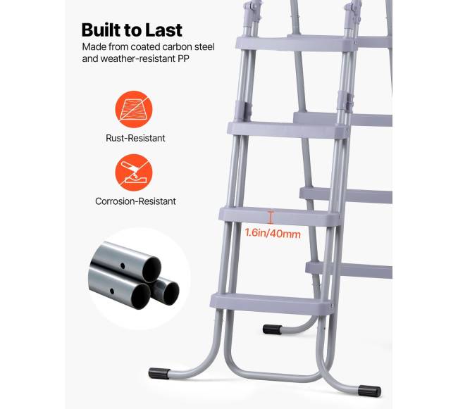 4 pakopų plieninės kopečios baseinui3