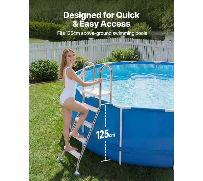 Viršžeminės baseino kopėčios 125 cm aukščio sienai1