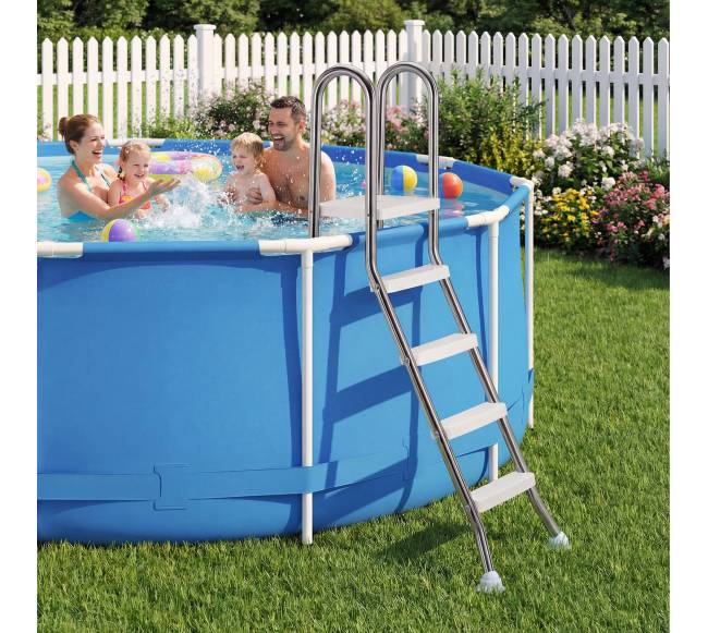 Viršžeminės baseino kopėčios 125 cm aukščio sienai7