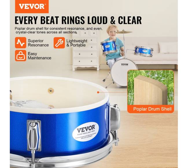 Vaikiškas būgnų komplektas 3 dalių mėlynas1