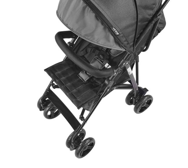 Lengvai sulankstomas vežimėlis reguliuojama atlošu pilkajuoda10