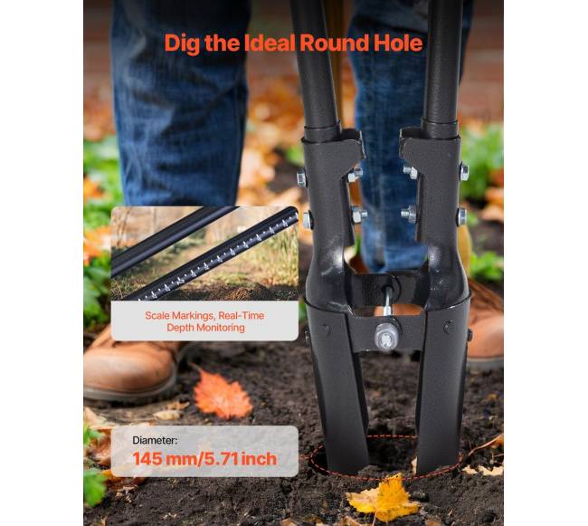 Duobės kasimo įrankis su plieno rankena2