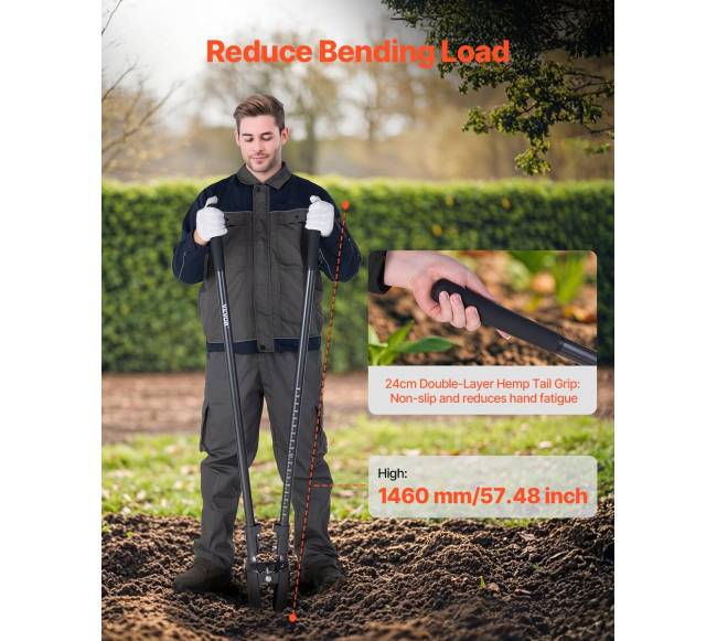 Duobės kasimo įrankis su plieno rankena3