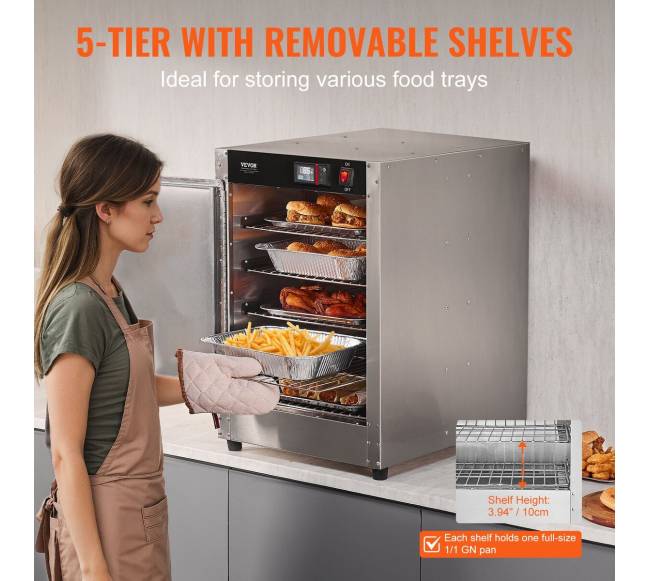 Maisto šildytuvas, 5 aukštų spintelė su vandens padėklu3