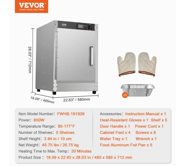 Maisto šildytuvas, 5 aukštų spintelė su vandens padėklu6