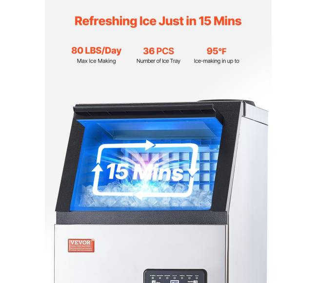 Kompaktiška ledukų mašina 36 ledo kubeliai1