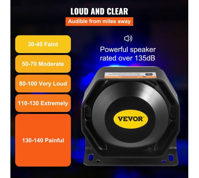 400W garsinis automobilių policijos garsiakalbis su 8 garsais2