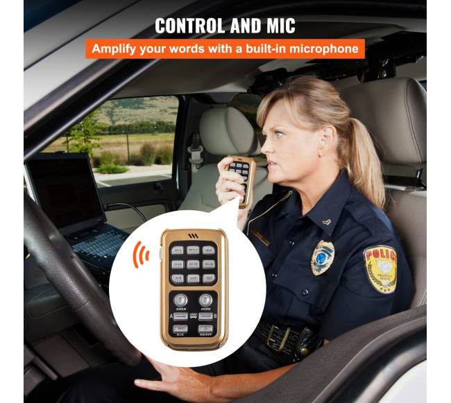 400W garsinis automobilių policijos garsiakalbis su 8 garsais3