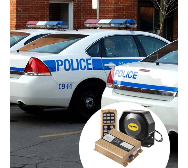 400W garsinis automobilių policijos garsiakalbis su 8 garsais7