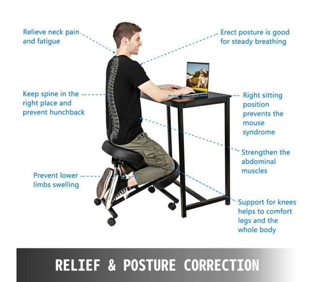 Reguliuojama ergonominė klūpimo kėdė1