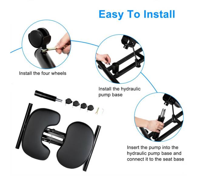 Reguliuojama ergonominė klūpimo kėdė8