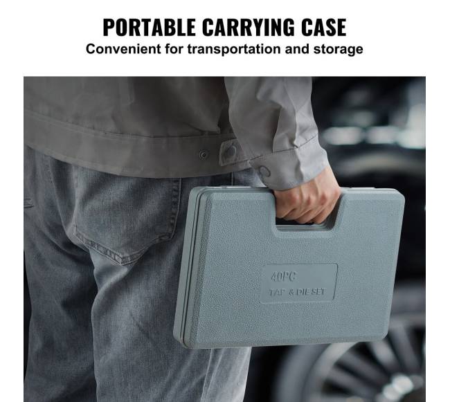 40 dalių sriegimo įrankių komplektas5