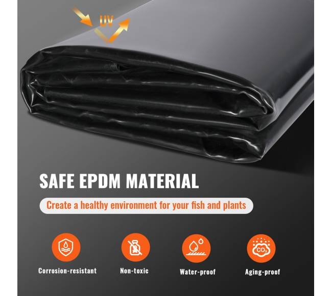 Baseino danga iš EPDM, 4.6 x 6 m2