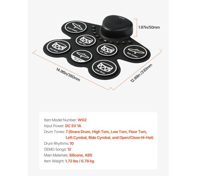 Elektrinis būgnų rinkinys vaikams6