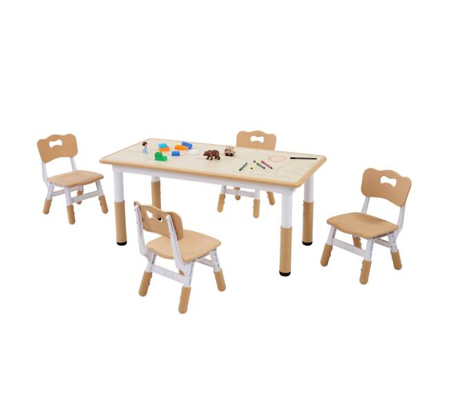 Vaikiškas stalas su 4 kėdėm, reguliuojamas aukštis8