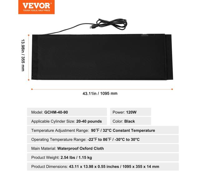 Izoliuotas dujų baliono šildytuvas 120W6